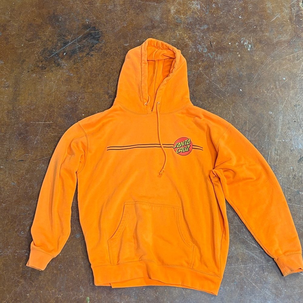 Santa Cruz Skateboards Bright Orange Hoodie large